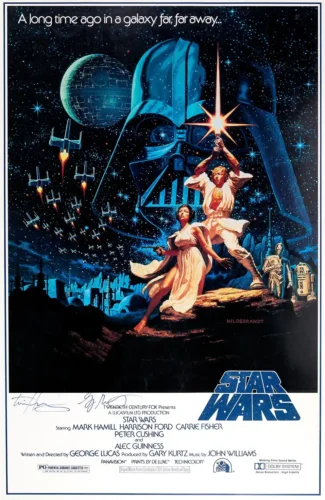 Star Wars A New Hope Hildebrandt Style B Re-Issue Movie Poster
