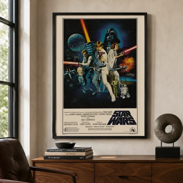 Star Wars A New Hope 1977 Classic Sci-Fi Movie Poster