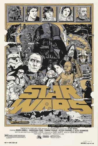 Star Wars A New Hope Tyler Stout Illustrated Movie Poster