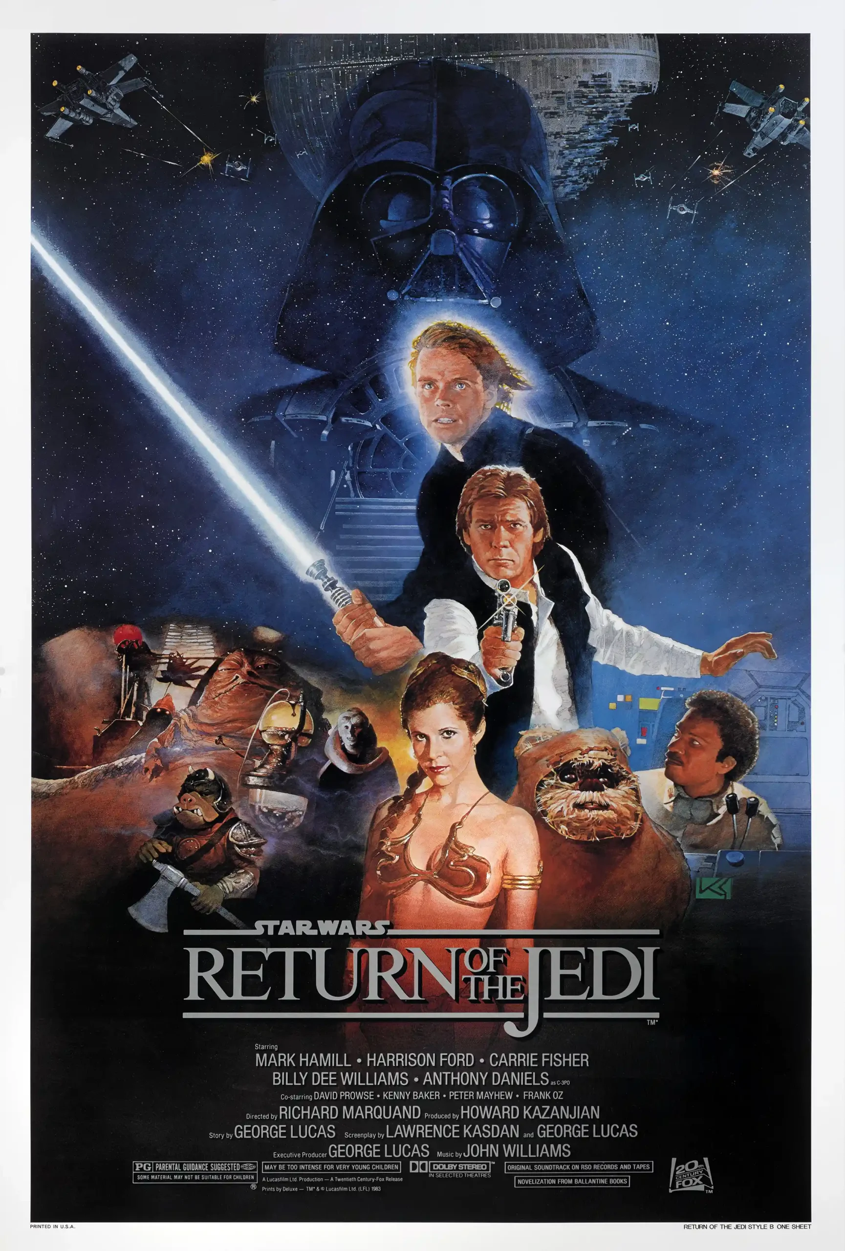 Star Wars: Return Of The Jedi Movie Poster – 1983 Classic Poster: Vintage Sci-Fi Wall Art Print