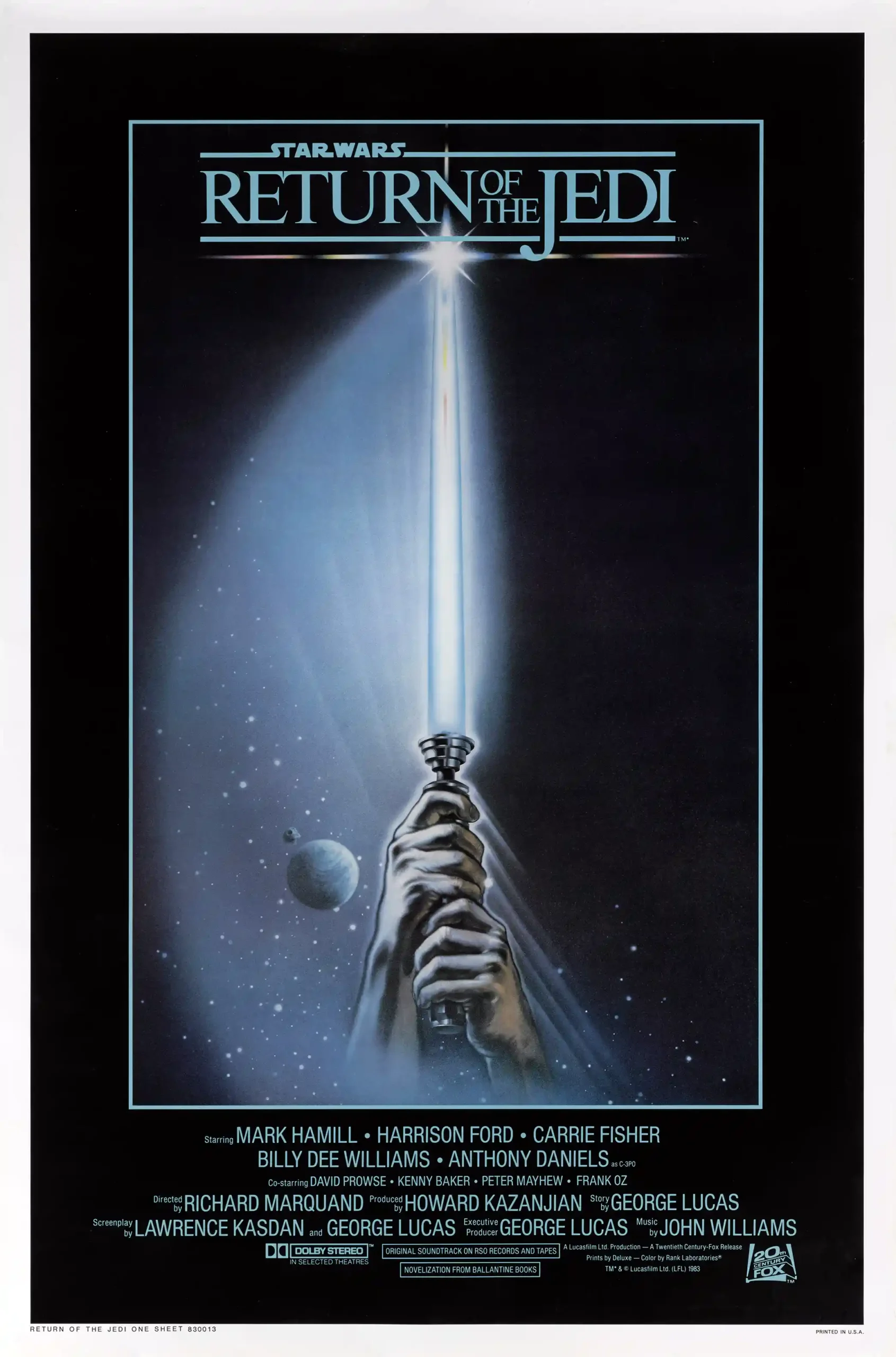 Star Wars: Return Of The Jedi Movie Poster – 1983 Original Theatrical Poster: Vintage Sci-Fi Wall Art Print
