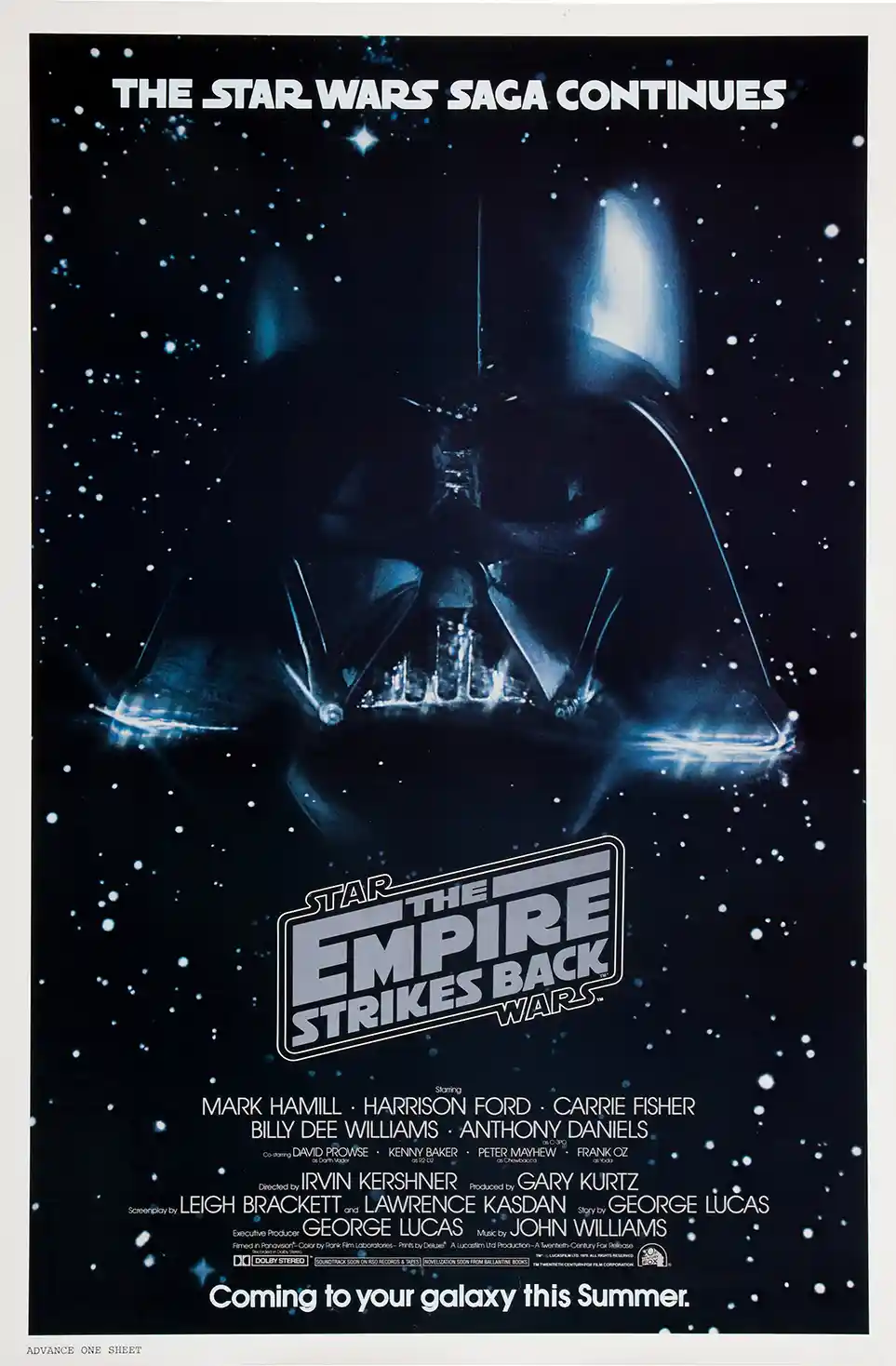 Star Wars: The Empire Strikes Back Movie Poster – 1980 Original Theatrical Poster (Version 2): Vintage Sci-Fi Wall Art Print