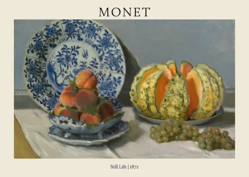 Claude Monet Still Life with Peaches and Melons 1872 Art Print