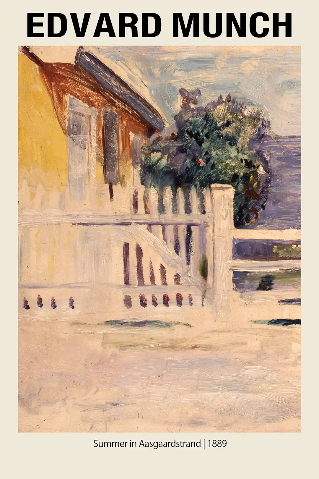 Edvard Munch "Summer in Aasgaardstrand" 1889 Poster | Scandinavian Fine Art Print