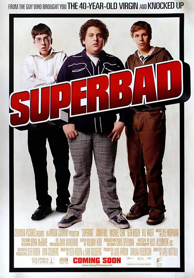 Superbad Movie Poster – Iconic Poster: Modern Comedy Wall Art Print
