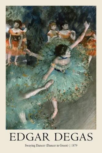 Edgar Degas Swaying Dancer in Green 1879 Impressionist Art Print
