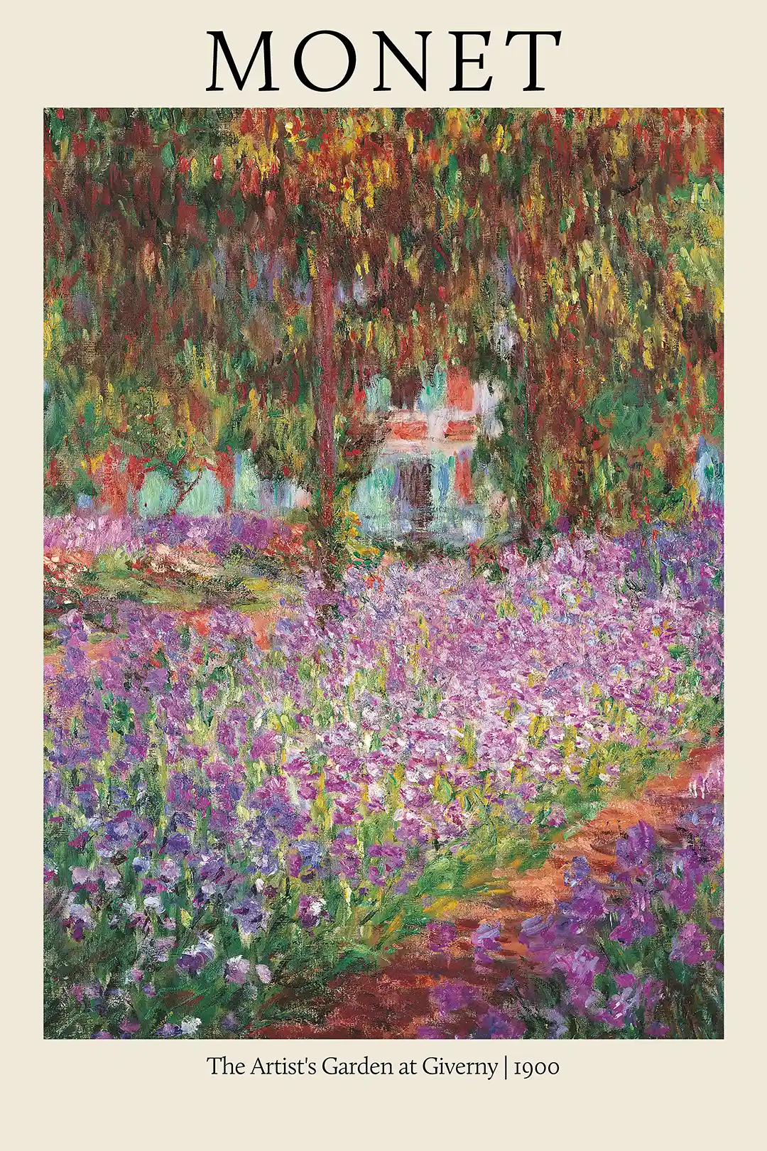Monet's The Artist's Garden at Giverny (1900) Poster | Classic Impressionist Art Print