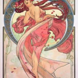Alphonse Mucha The Arts Dance 1898 Art Nouveau Art Print