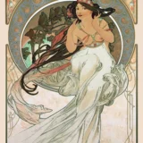 Alphonse Mucha Music 1898, Art Nouveau Masterpiece Art Print