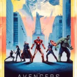 The Avengers Movie Poster | Chitauri Invasion Screen Print Art | Marvel Heroes Assemble 2 The Avengers Grey Matter 2016