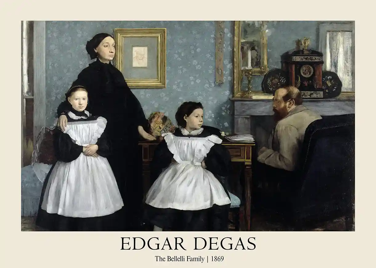 Edgar Degas: The Bellelli Family (1867-1868) Impressionist Masterpiece Fine Art Poster