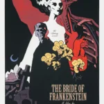 The Bride of Frankenstein Mondo Poster | Classic Horror Art Print by Mike Mignola 2 The Bride of Frankenstein Mondo 2014