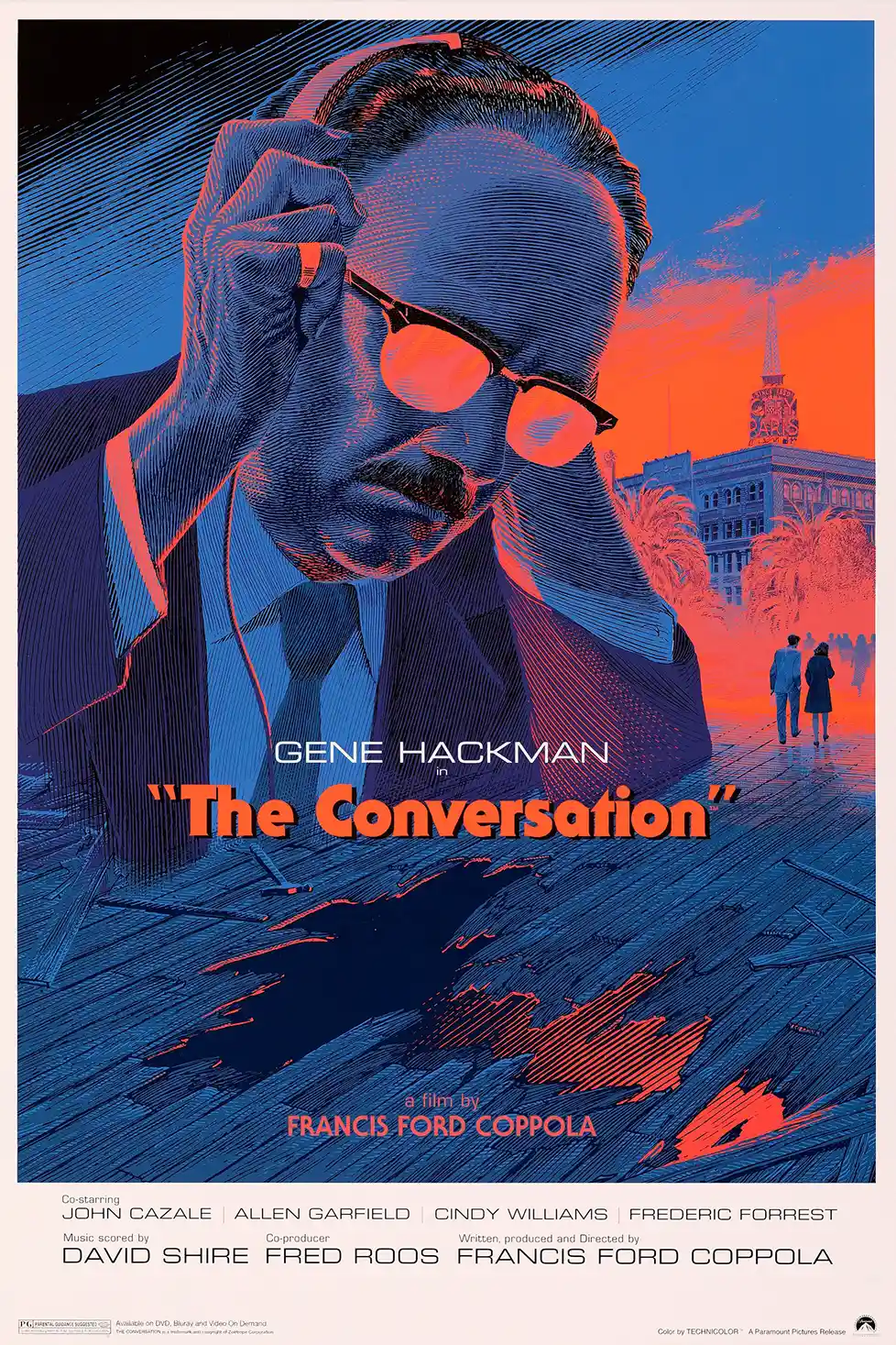 The Conversation Movie Poster by Laurent Durieux & Schuiten | Francis Ford Coppola Film Art
