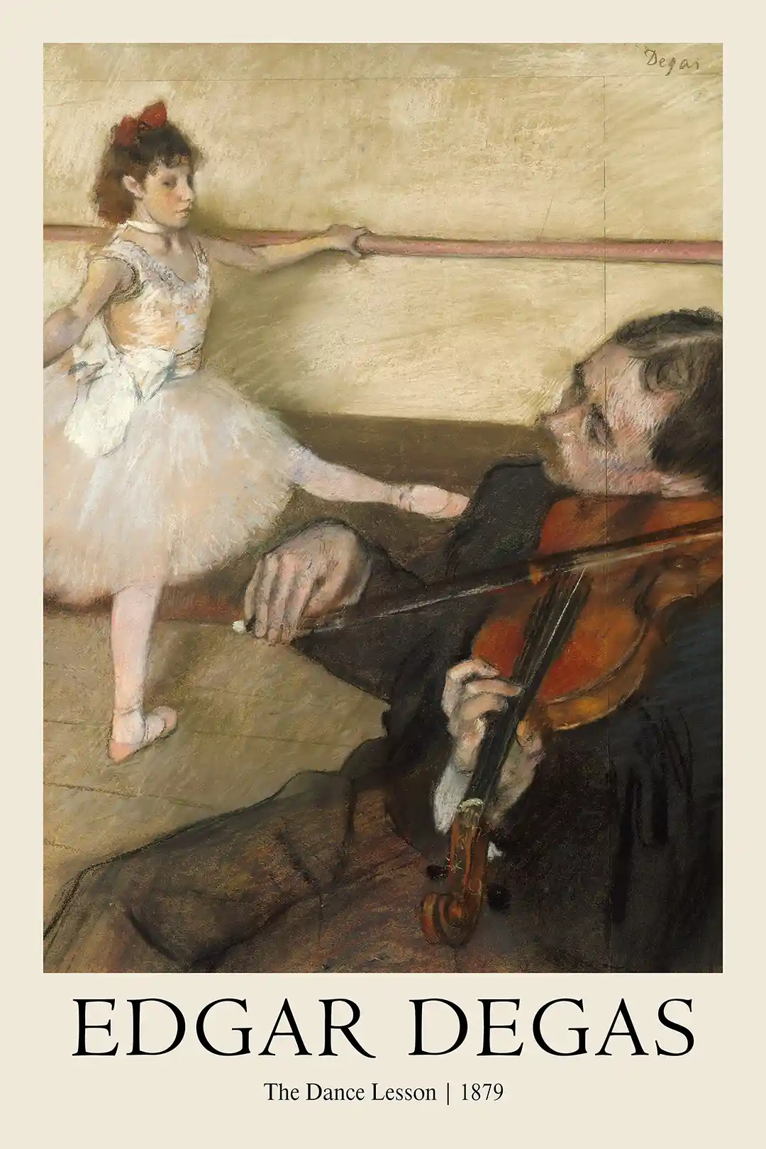 Edgar Degas 'The Dance Lesson' (1879) Ballet Impressionist Masterpiece Poster