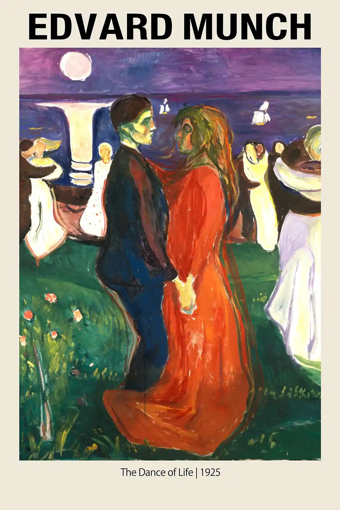 Edvard Munch "The Dance of Life" 1925 Expressionist Art Poster Print