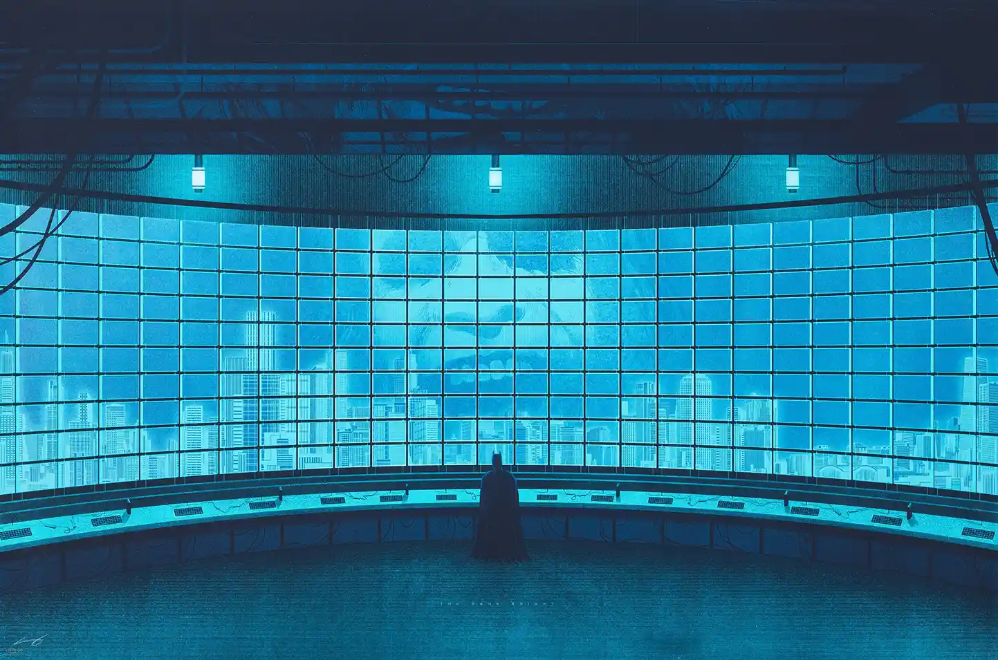 The Dark Knight Mondo Poster by Kevin Tong - Sonar System Blueprint Art Print