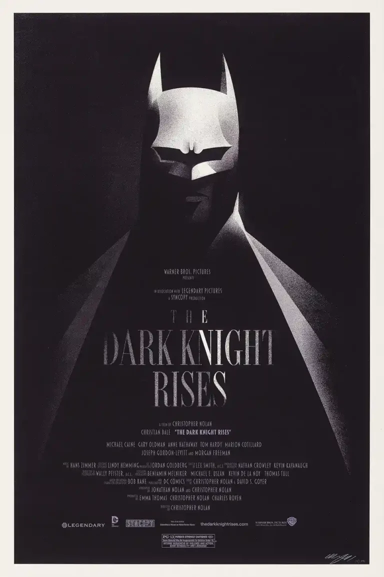 Olly Moss Mondo Print Movie Poster - The Dark Knight Rises Batman Poster (Minimalist Art)