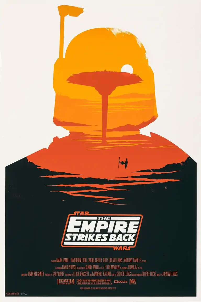 Olly Moss Star Wars: The Empire Strikes Back Boba Fett Movie Poster - Premium Wall Art Print