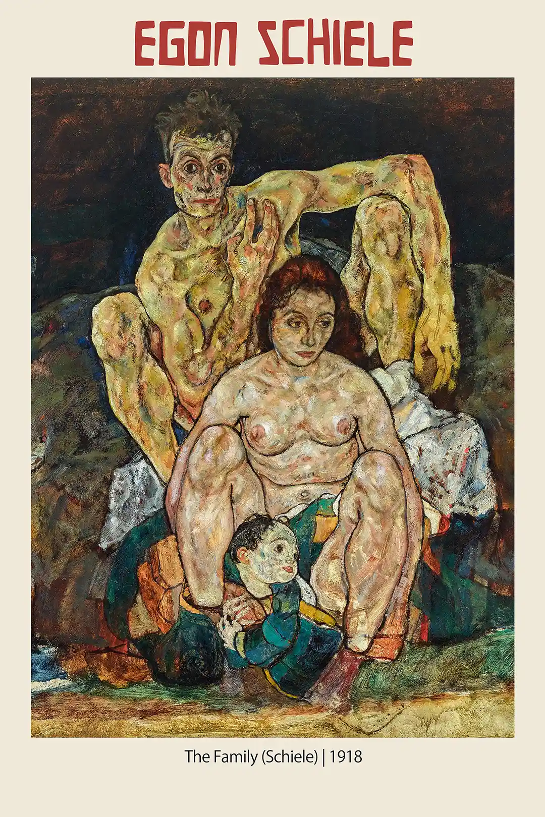 Egon Schiele "The Family" (1918) Poster | Austrian Expressionism Art Print