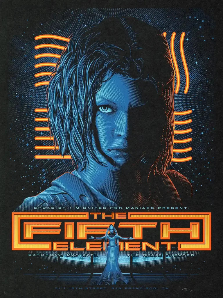 Tracie Ching's The Fifth Element Movie Poster - Leeloo Sci-Fi Movie Art Print
