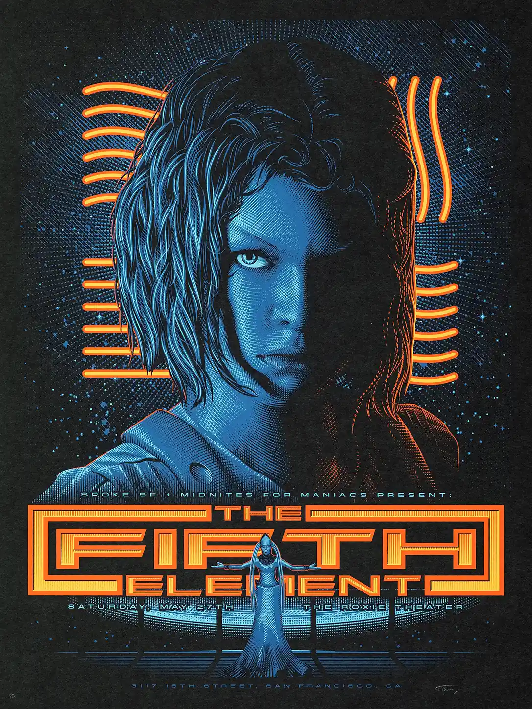 Tracie Ching's The Fifth Element Poster | Leeloo Sci-Fi Movie Art Print