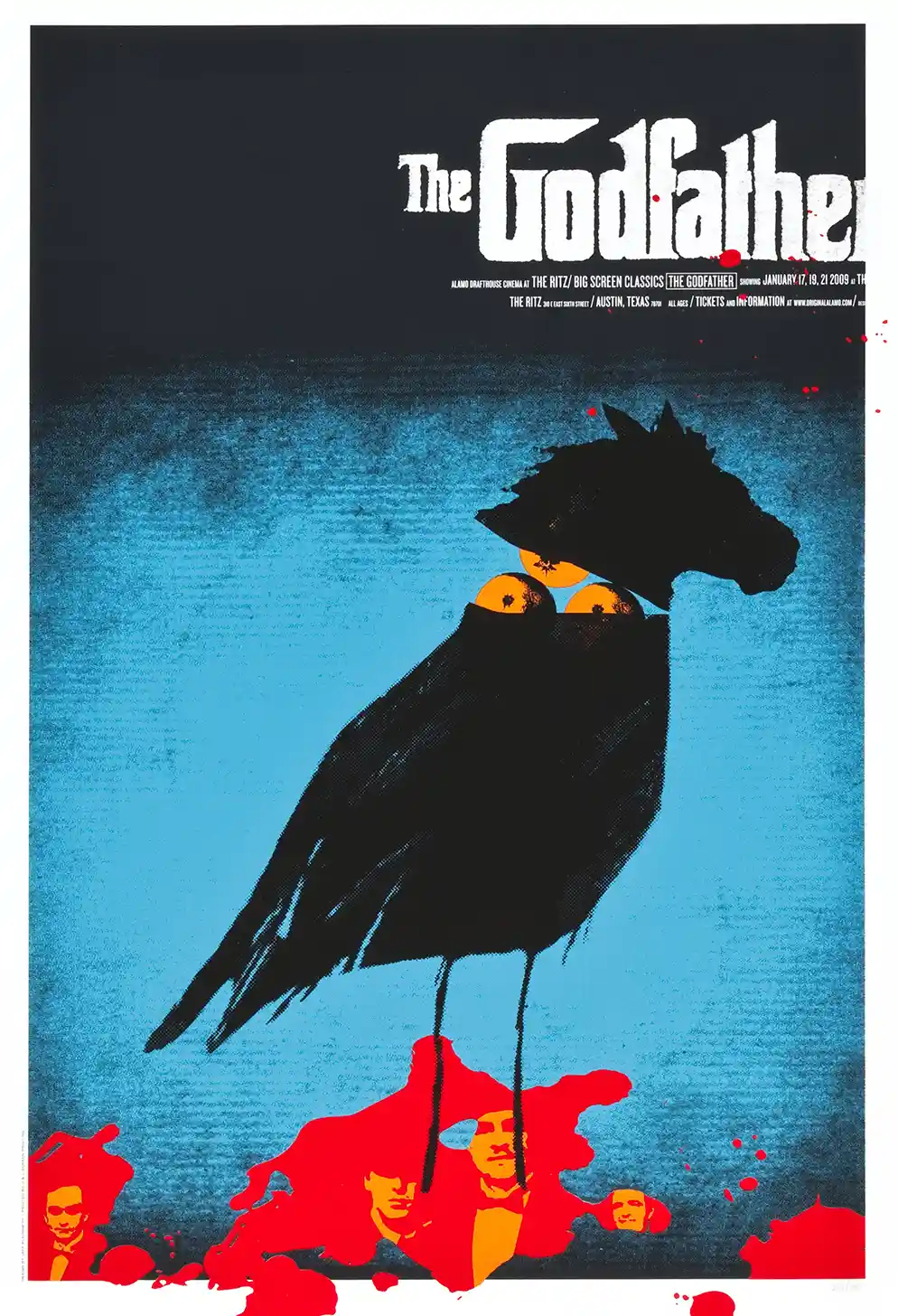 The Godfather Mondo Poster (2009) | Stylized Horse Head & Oranges Print