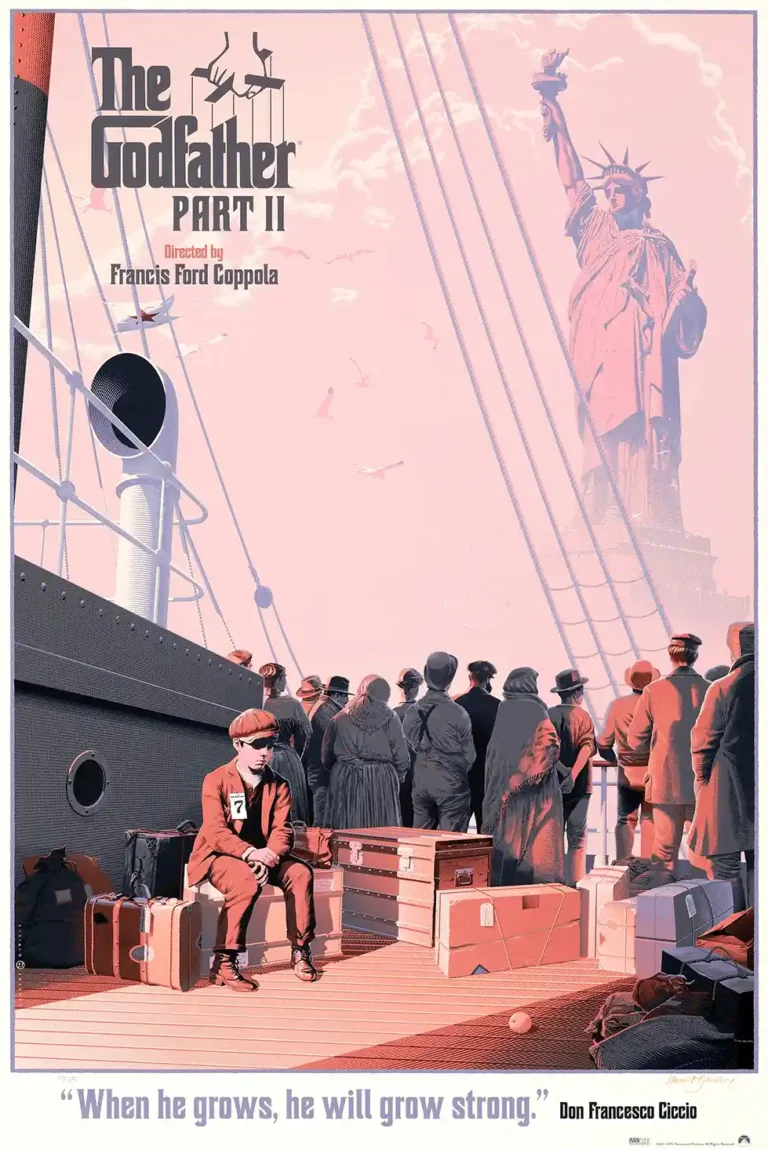 Laurent Durieux "The Godfather Part II" Movie Poster - Vito Corleone Arrival Art Print