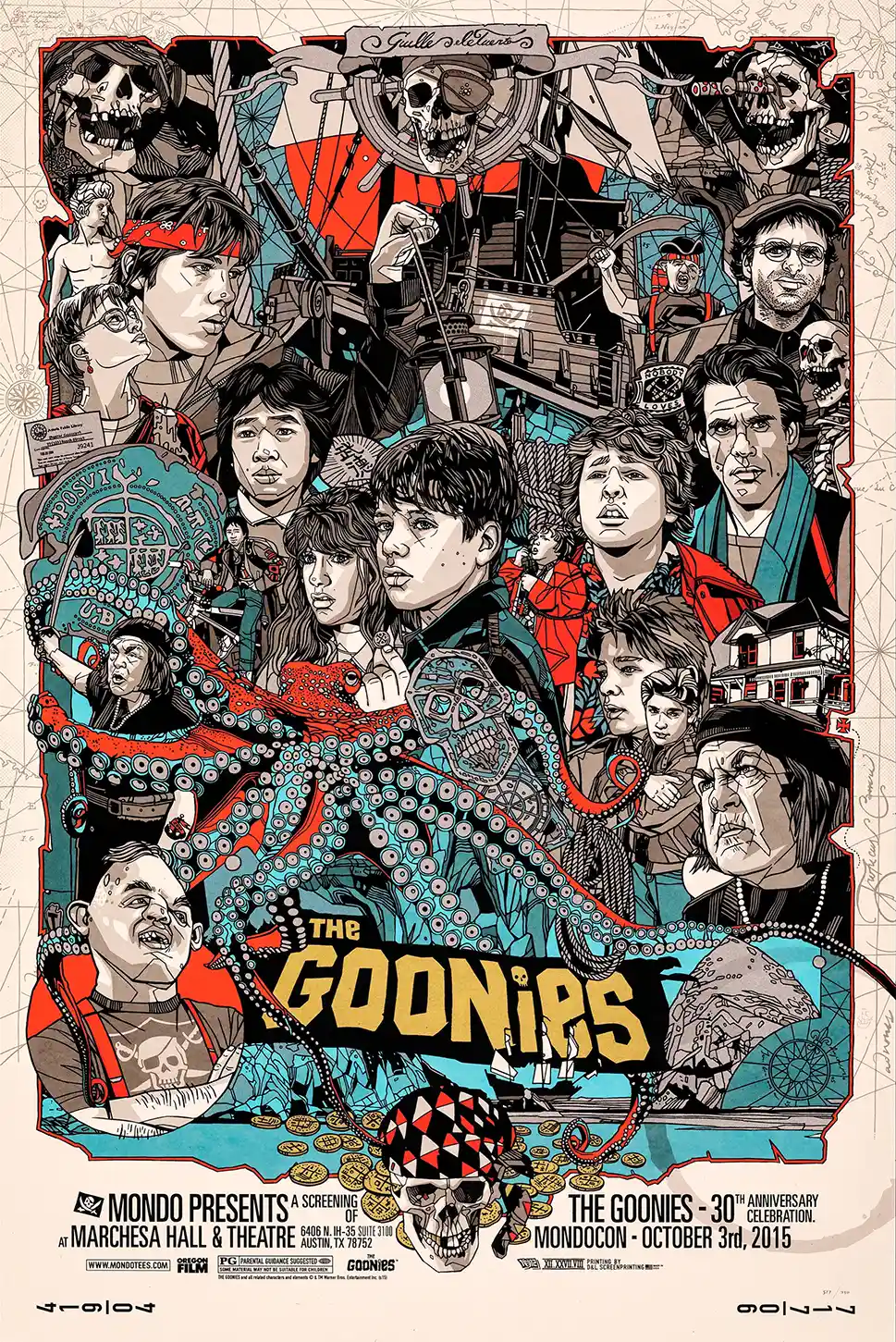 The Goonies Tyler Stout Mondo Poster - Iconic 80s Adventure Movie Art