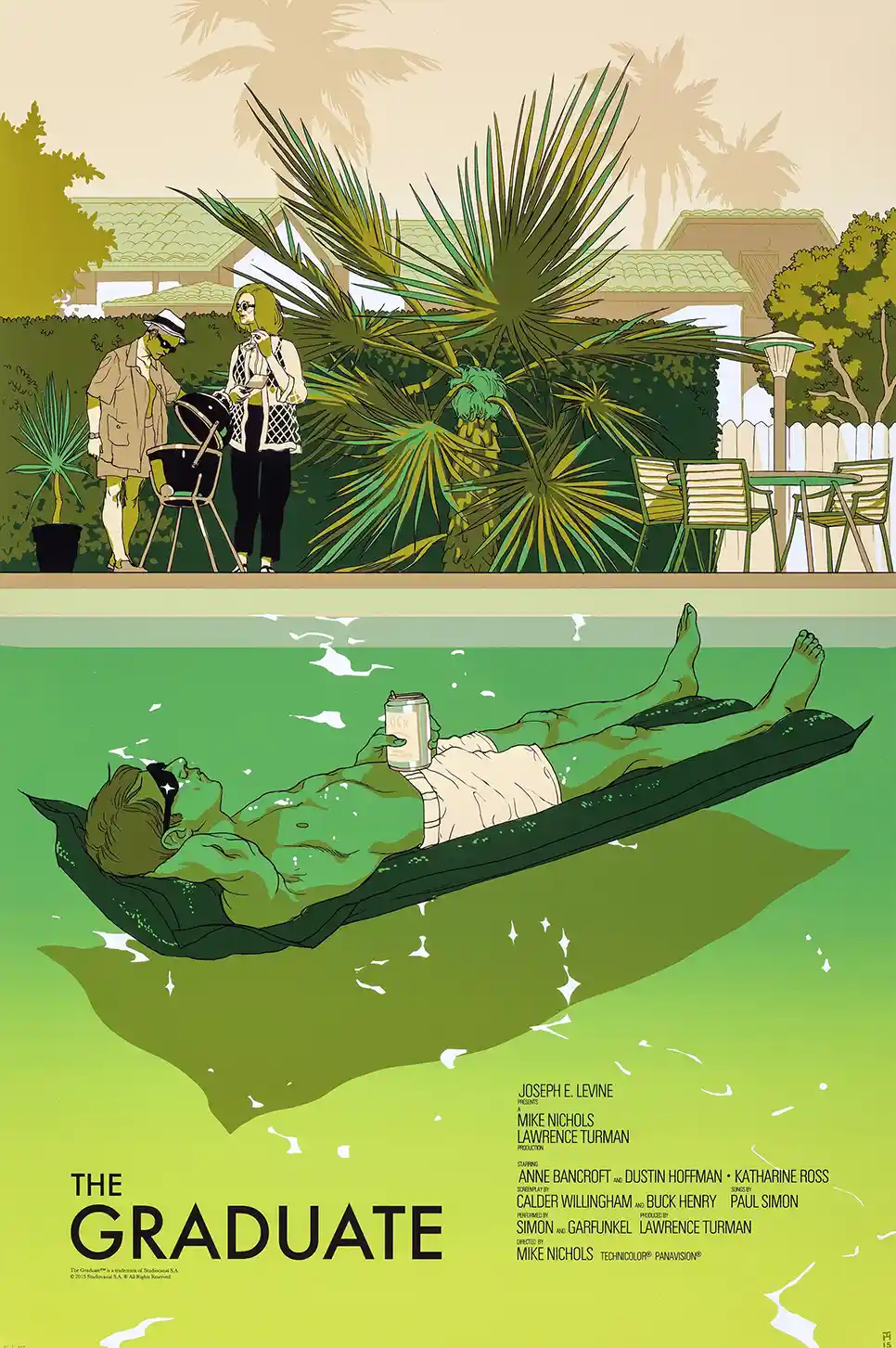 Tomer Hanuka The Graduate Poster | Mondo Limited Edition Movie Art Print