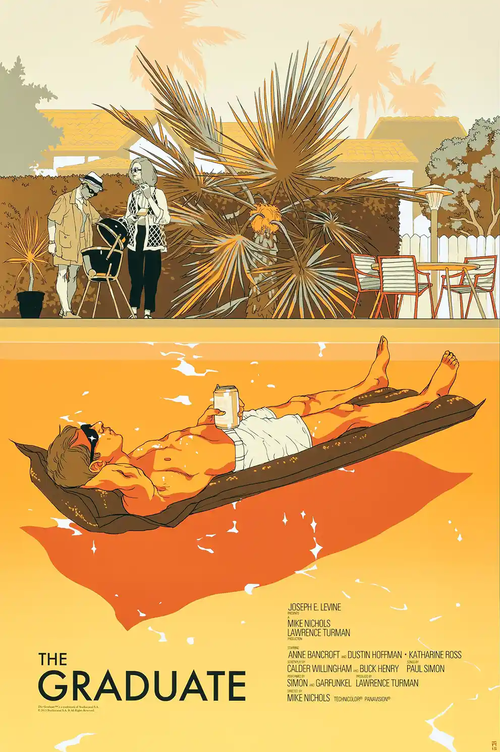 The Graduate Tomer Hanuka Mondo Poster Art | Benjamin Braddock Classic Film Print