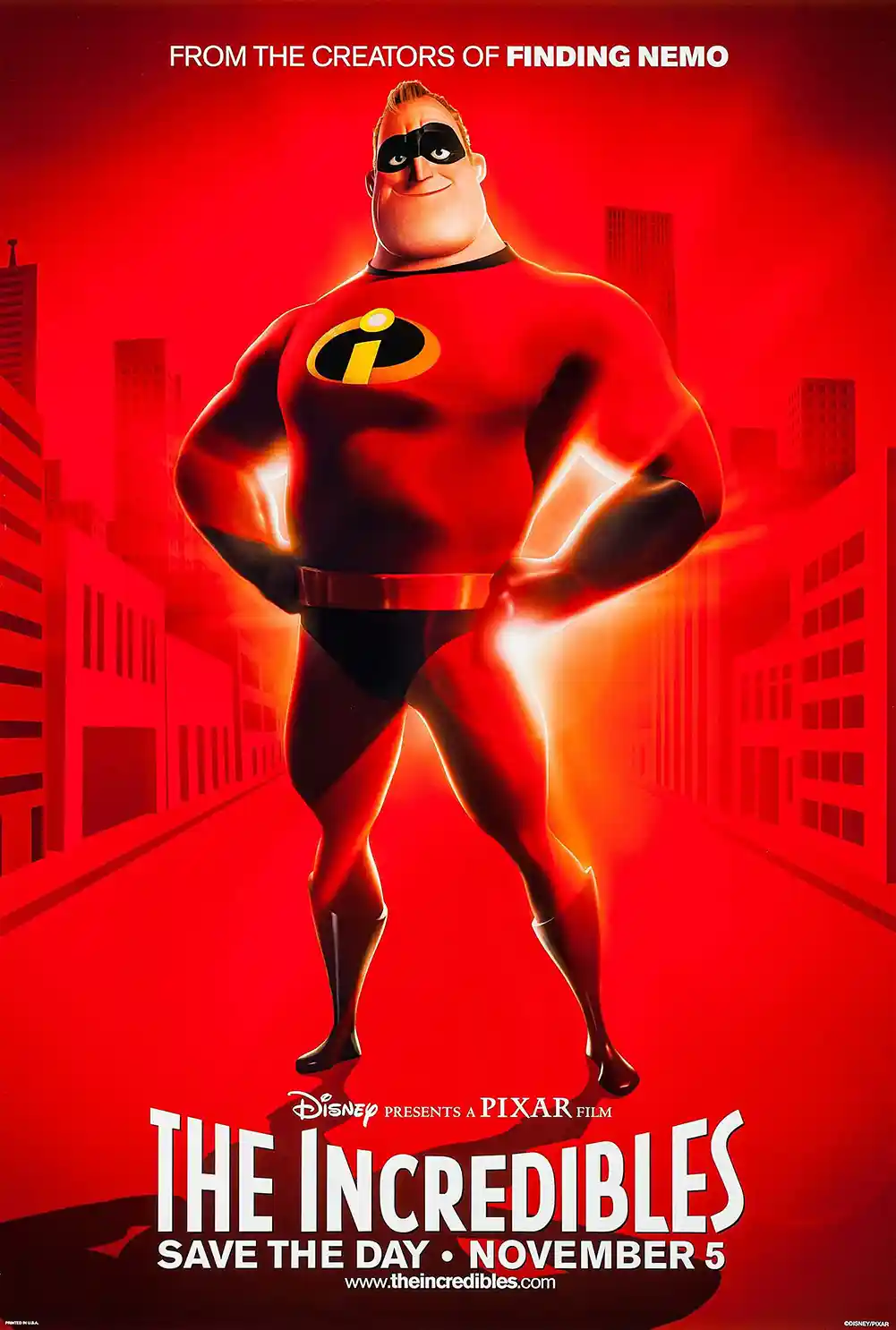 Disney Pixar The Incredibles Movie Poster | Mr. Incredible Save The Day Art Print