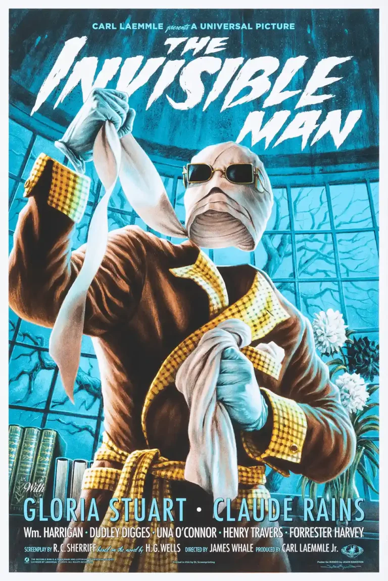 The Invisible Man (1933) Movie Poster - Universal Horror Art Print