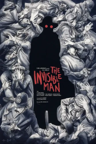 The Invisible Man Mondo Jonathan Burton Illustration Movie Poster