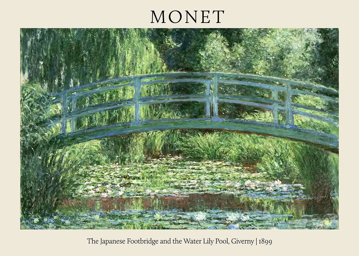 Claude Monet's Japanese Footbridge & Water Lily Pool, Giverny (1899) Poster