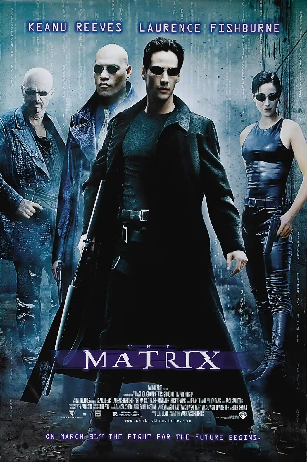 The Matrix Movie Poster – 1999 Original Theatrical Poster (Version 1999): Vintage Sci-Fi Wall Art Print