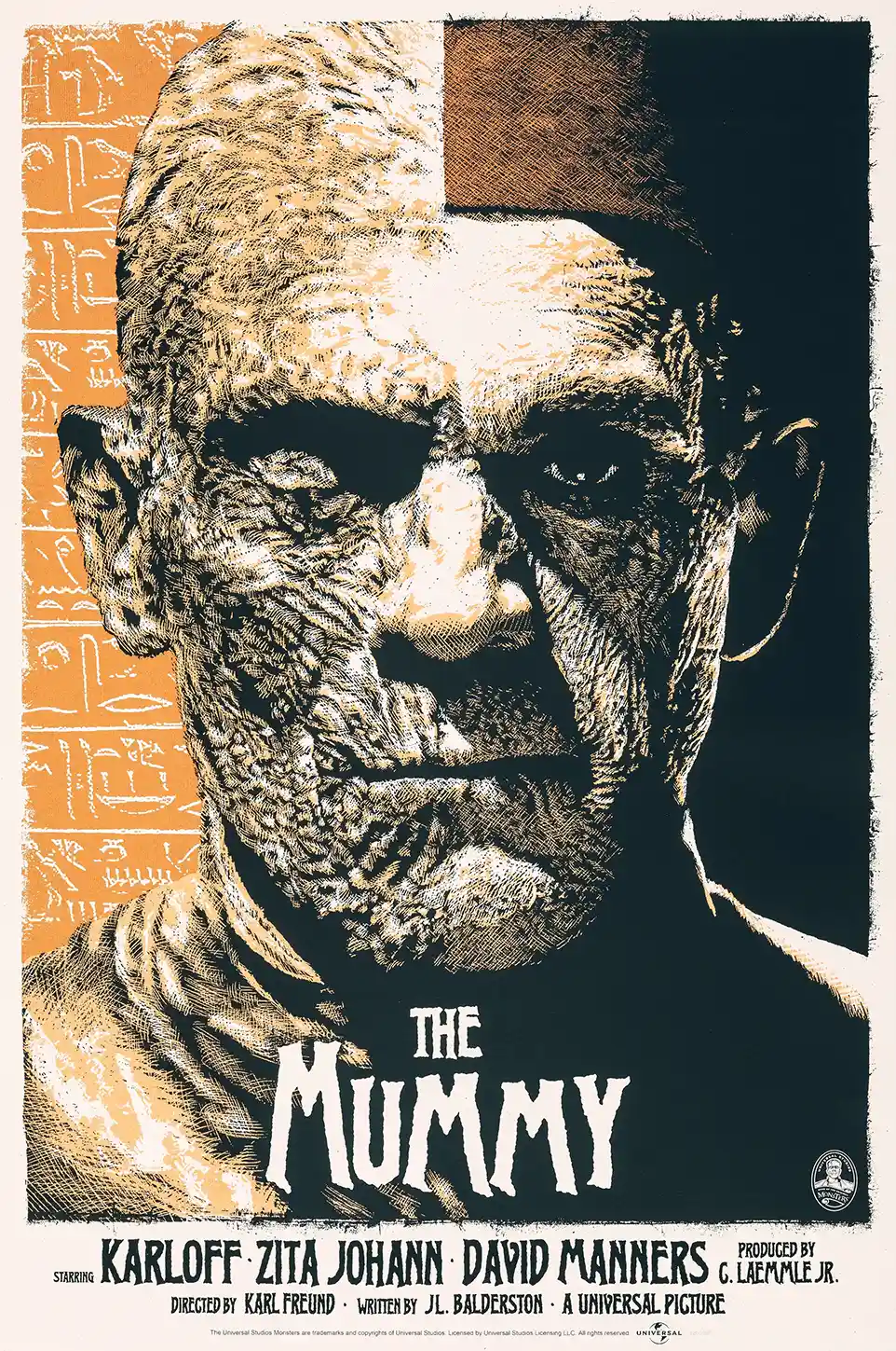 The Mummy (1932) Mondo Poster | Imhotep Boris Karloff Universal Horror Art