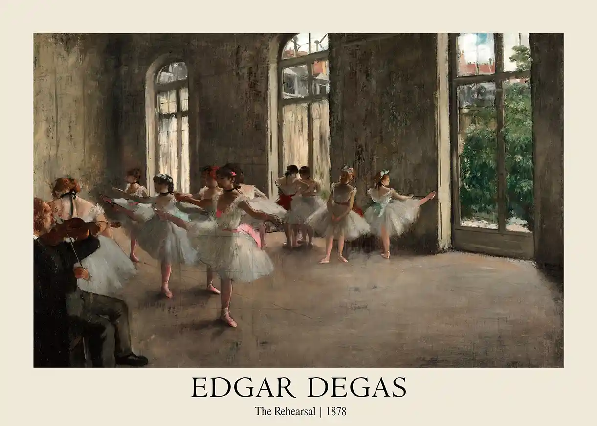 Edgar Degas The Rehearsal (1878) Poster | Impressionist Ballet Art Print