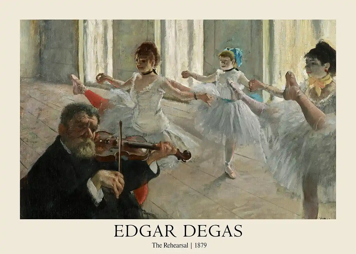 Edgar Degas "The Rehearsal" (1879) Ballet Practice Impressionist Art Poster