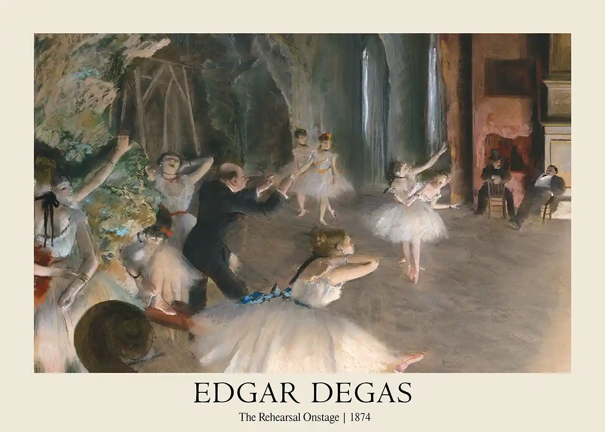 Edgar Degas "The Rehearsal Onstage" (1874) Ballet Dancers Fine Art Print