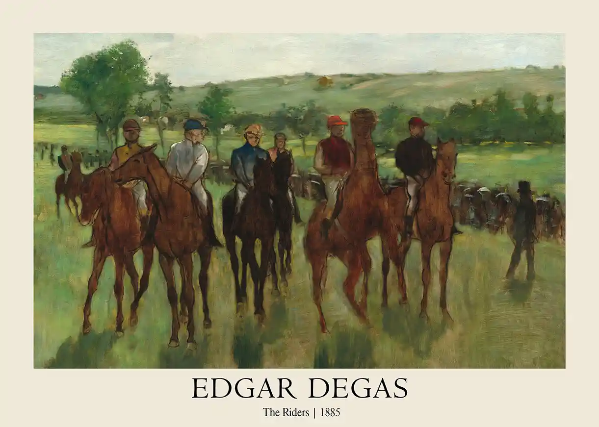 Edgar Degas 'The Riders' (1885) Horse Racing Impressionist Fine Art Print