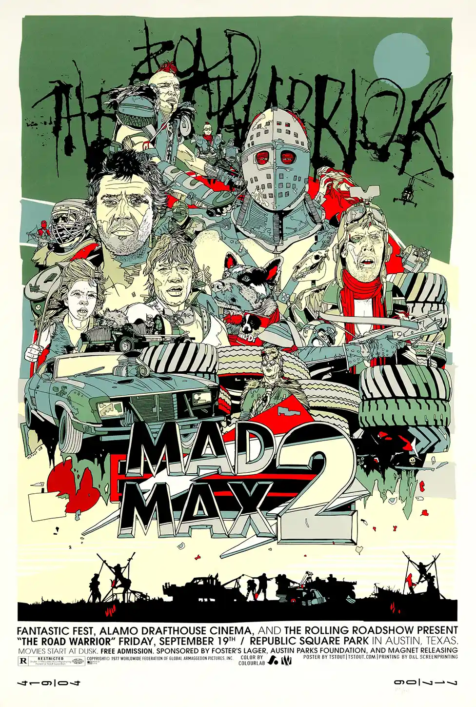 Tyler Stout "The Road Warrior" Mad Max 2 Mondo Poster (Tyler Stout 2008)