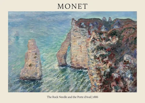 Claude Monet, The Rock Needle and the Porte d'Aval 1886 Art Print