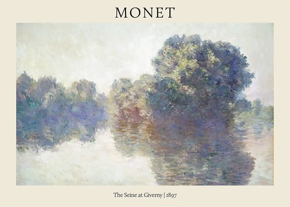 Claude Monet's "The Seine at Giverny" (1897) Impressionist Landscape Poster