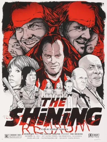 The Shining Joshua Budich Illustrated Horror Movie Poster