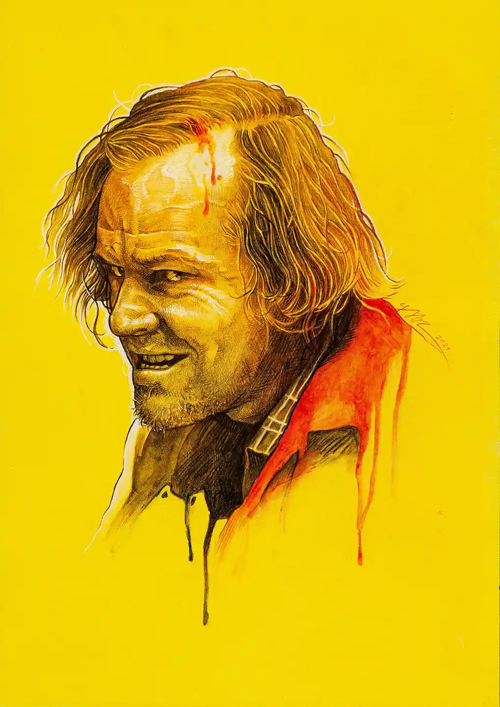 The Shining Jack Torrance Portrait Poster by Grzegorz Domaradzki | Kubrick Horror Movie Art Print