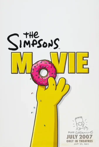 The Simpsons Movie 2007 Minimalist Donut Animation Movie Poster