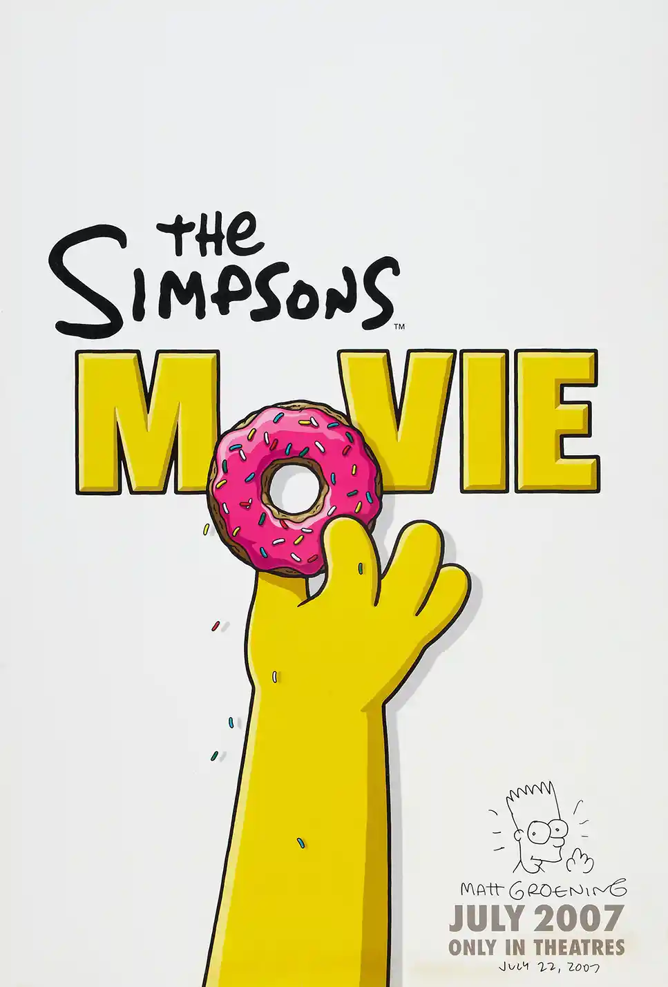 The Simpsons Movie Movie Poster – 2007 Minimalist Poster: Minimalist Wall Art Print