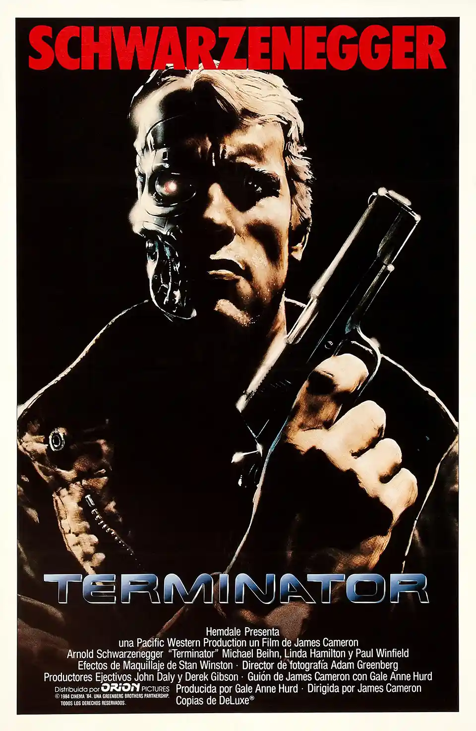 The Terminator (1984) Movie Poster – 1984 Original Theatrical Poster: Vintage Sci-Fi Wall Art Print