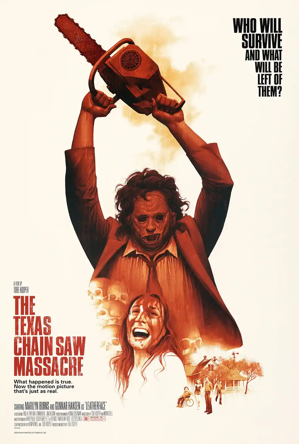 The Texas Chain Saw Massacre Mondo Art Poster | Leatherface Horror Film Print