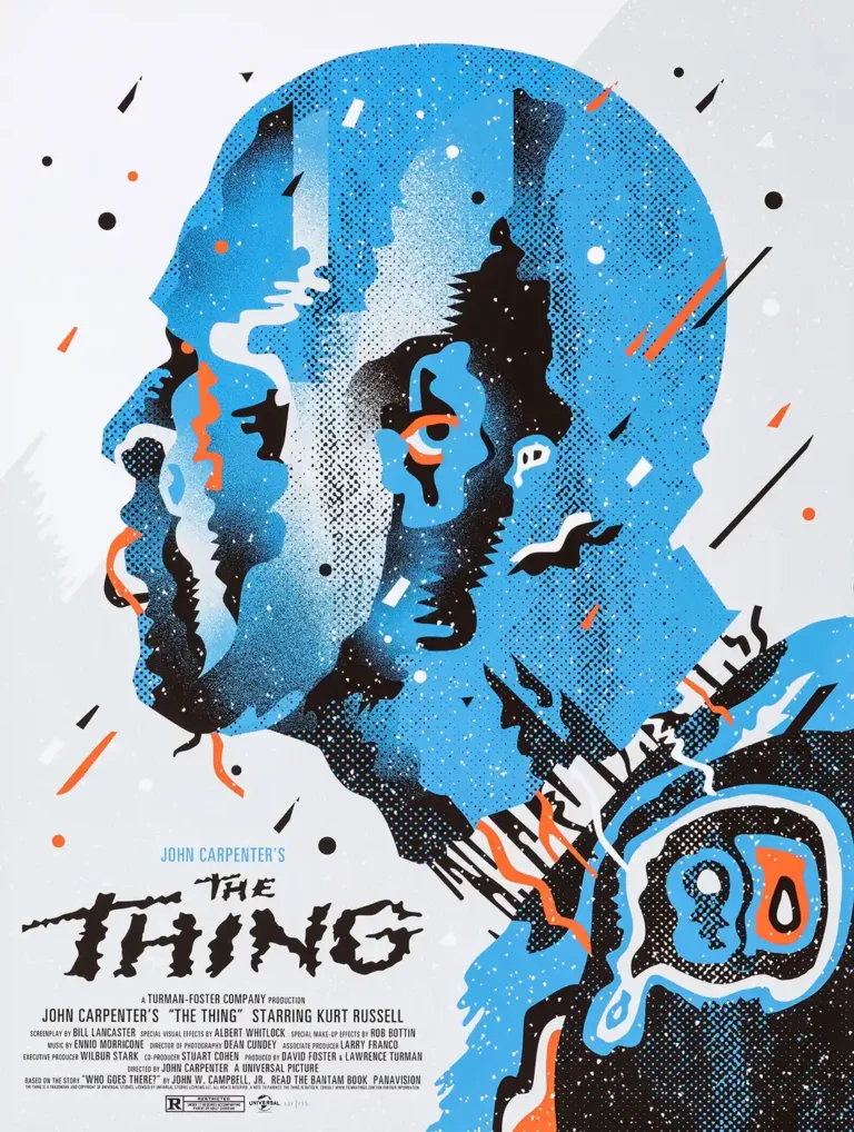 John Carpenter's The Thing Movie Poster - Abstract Sci-Fi Horror Movie Art Print